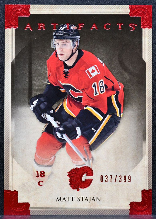 2013-14 Upper Deck Artifacts Ruby Matt Stajan 59 Calgary Flames 037/399 8259