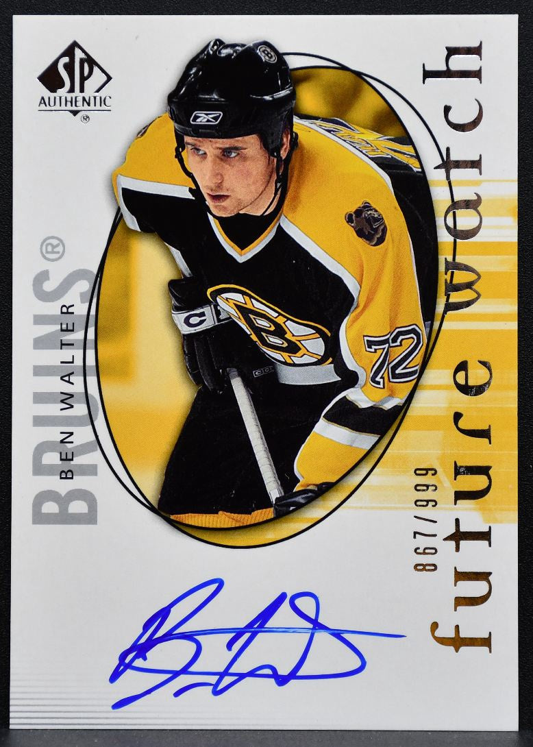 2005-06 SP Authentic Future Watch Auto Ben Walter Bruins RC Auto 867/999 8797