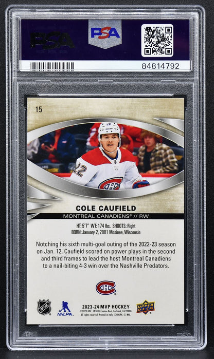 2023-24 Upper Deck MVP Gold Script Cole Caufield 15 Montreal Canadiens 2422