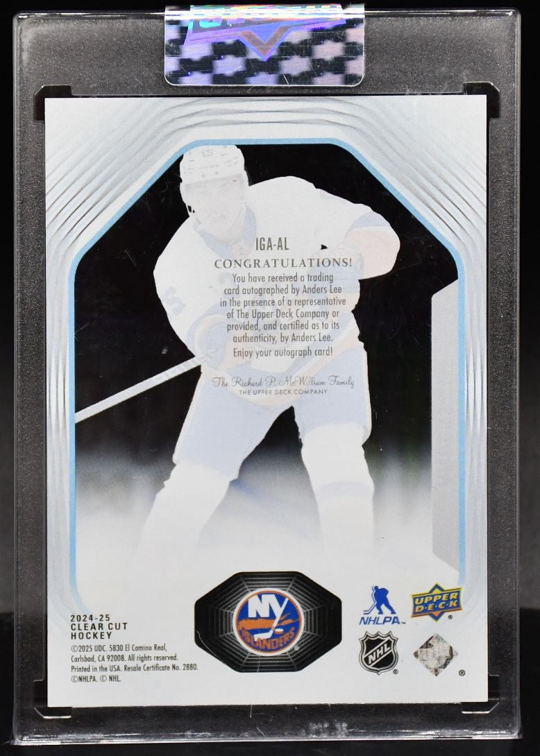 2024-25 UD Clear Cut Anders Lee IGA-AL New York Islanders Auto