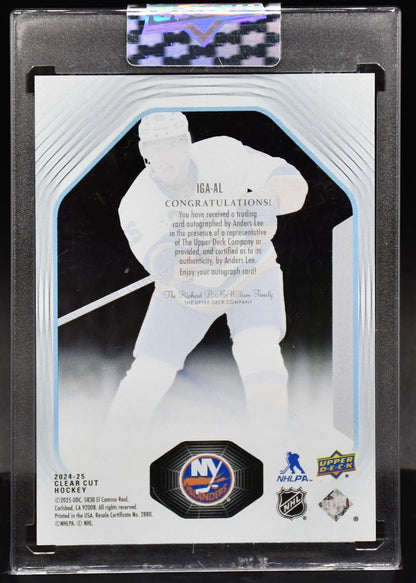 2024-25 UD Clear Cut Anders Lee IGA-AL New York Islanders Auto