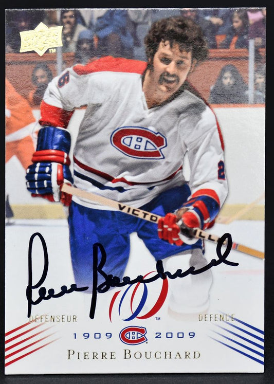2008-09 UD Montreal Canadiens Centennial Auto Pierre Bouchard 73 Auto