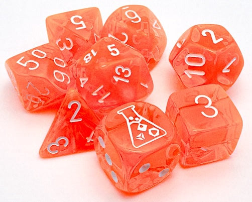 Translucent 7-die Set Neon Orange/white
