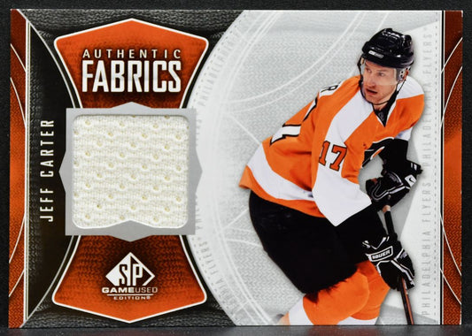 2010-11 SP Game Used Authentic Fabrics Jeff Carter AF-JC Flyers Jersey 9547