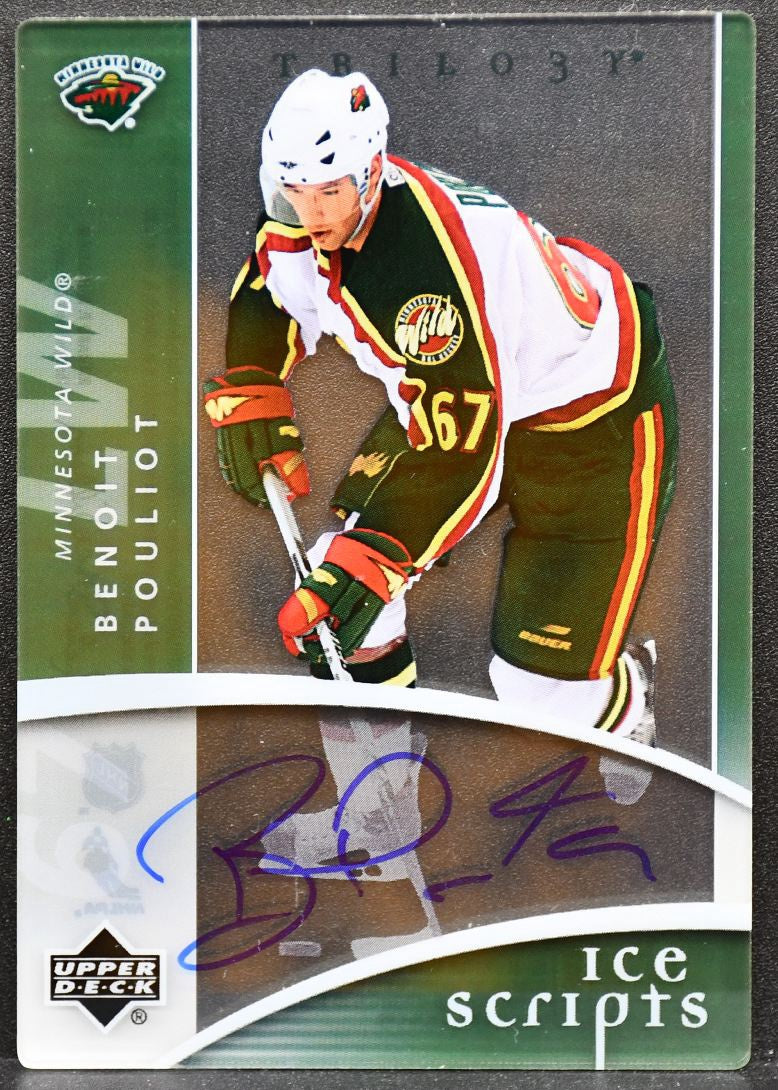 2007-08 Upper Deck Ice Scripts Benoit Pouliot IS-BP Minnesota Wild Auto 1837