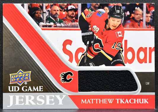 2020-21 Upper Deck UD Game Jersey Matthew Tkachuk GJ-MT Flames Jersey 0956