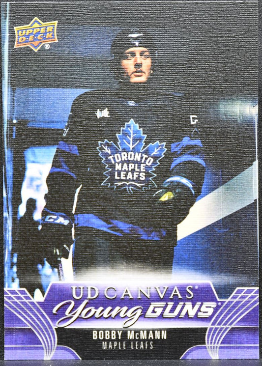 2023-24 UD Series 2 UD Canvas Young Guns Bobby McMann C214 Maple Leafs RC 9797