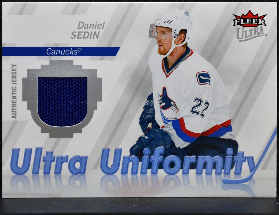 2007-08 Fleer Ultra Uniformity Jersey Daniel Sedin U-DS Jersey 5341