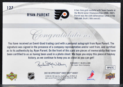 2007-08 UD Sweet Shot Rookie JerseysAuto Parent RC Auto 049/100 Jersey 6778