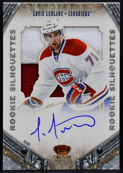 2011-12 Panini Anthology Crown Royale Leblanc Canadiens RC Auto 87/99 Patch 2933