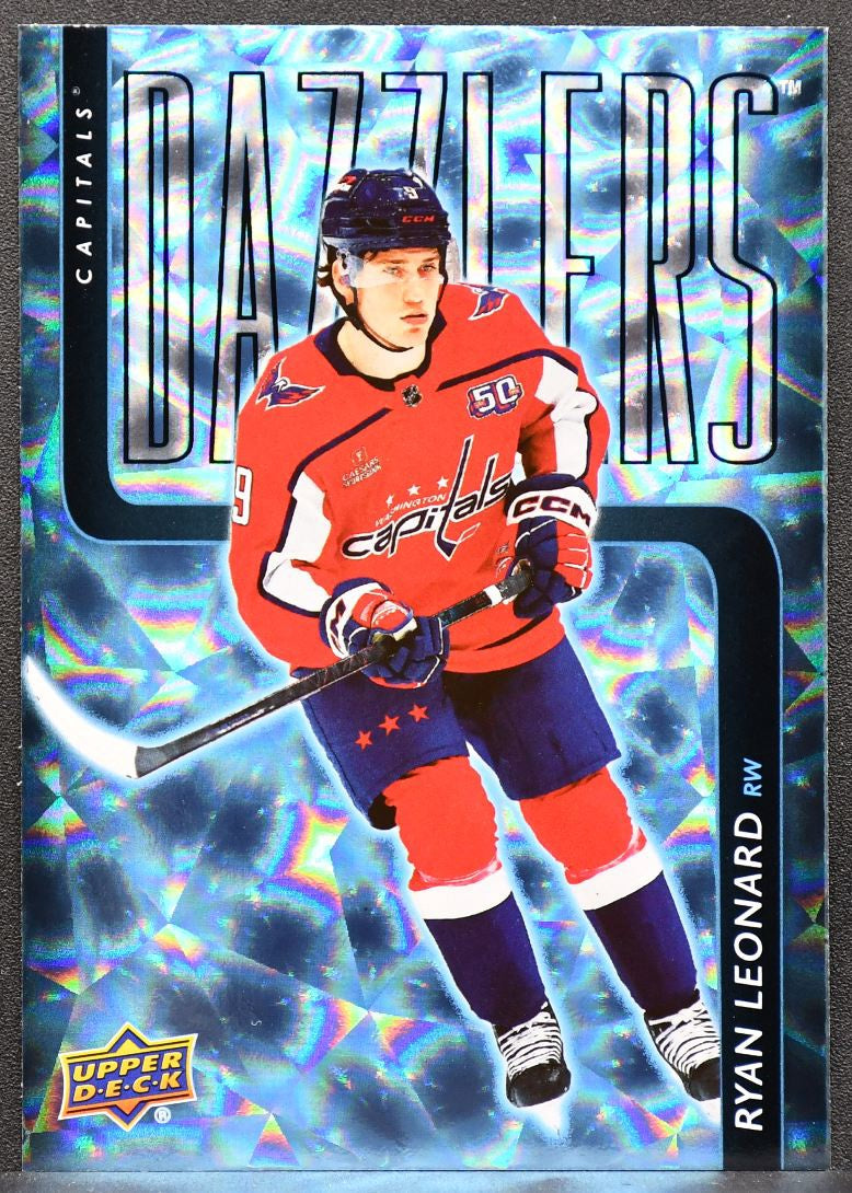2025-26 Upper Deck Series 1 Dazzlers Blue Ryan Leonard DZ-41 RC 7329
