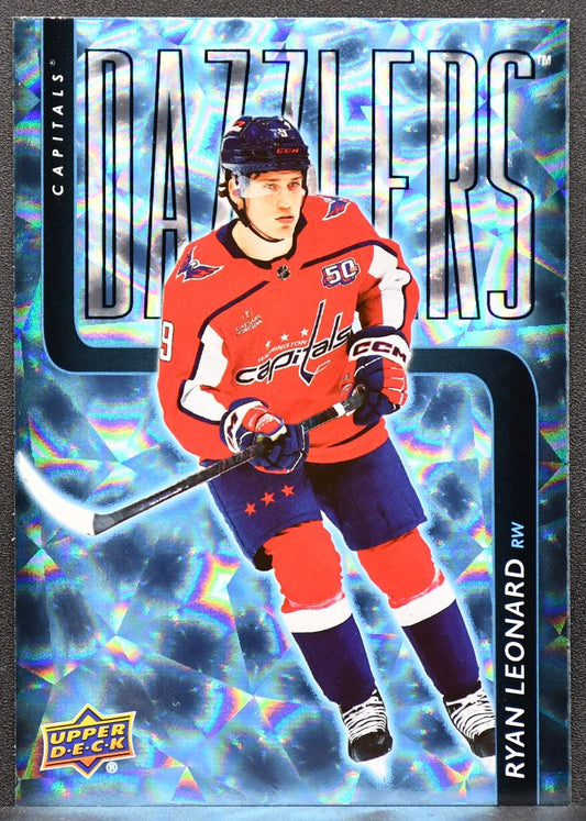 2025-26 Upper Deck Series 1 Dazzlers Blue Ryan Leonard DZ-41 RC 7329