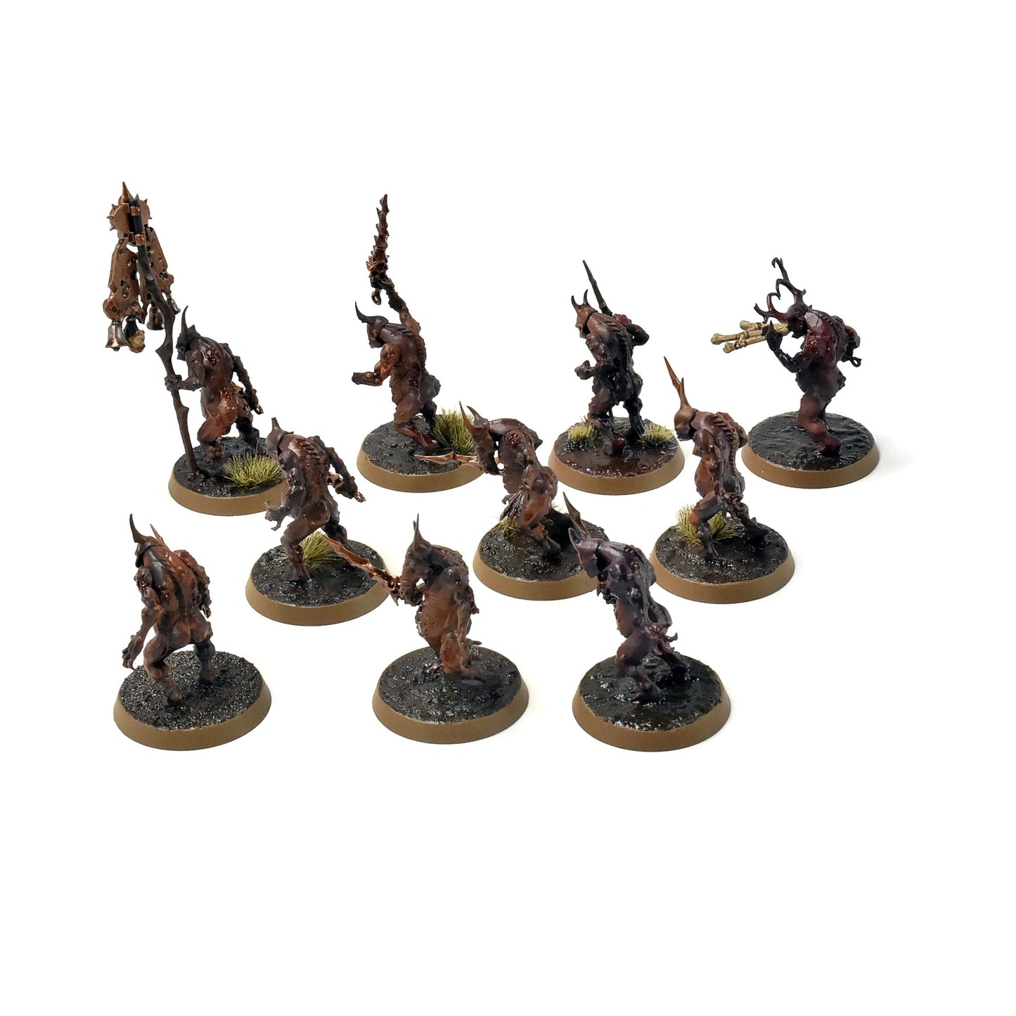 CHAOS DAEMONS 10 Plaguebearers #3 PRO PAINTED 40K SIGMAR