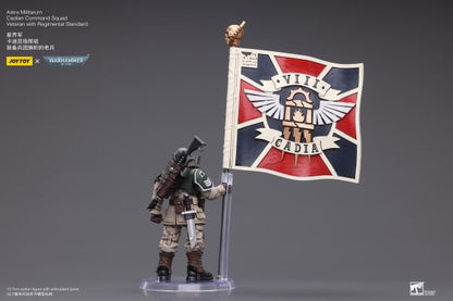 Cadian Command Squad Veteran with Regimental Standard Astra Militarum Joy Toy