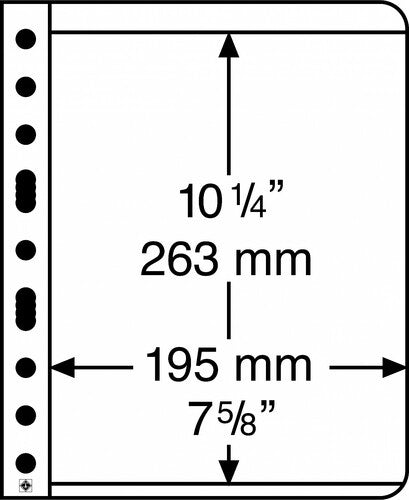Plastic Pockets Vario 1C 1-Way Division Clear Film