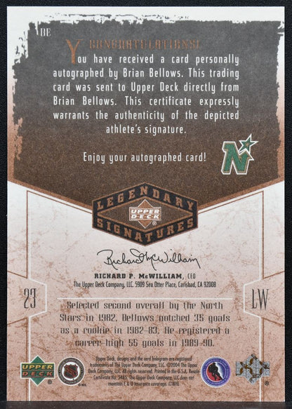 2004-05 Upper Deck Legendary Signatures Brian Bellows BE Auto 4822