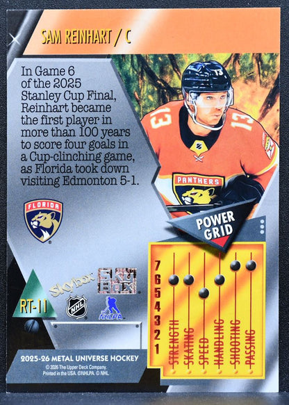 2025-26 Skybox Metal Universe Power Grid Sam Reinhart RT-11 Panthers 1181