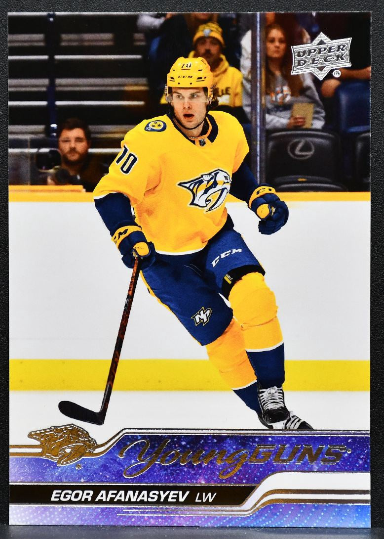 2023-24 Upper Deck Series 1 Young Guns Egor Afanasyev 226 Predators RC 2669