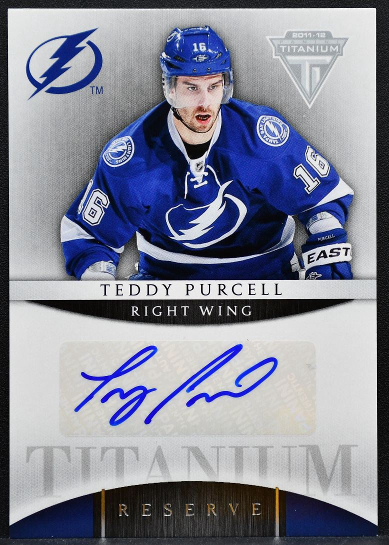 2011-12 Panini Titanium Reserve Autographs Teddy Purcell 46 Lightning Auto 8278