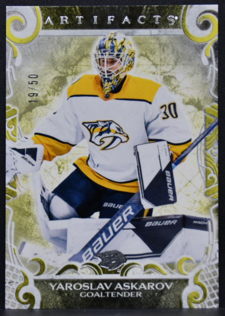 2024-25 UD Artifacts Yellow Yaroslav Askarov 115 Nashville Predators 19 /50 8403