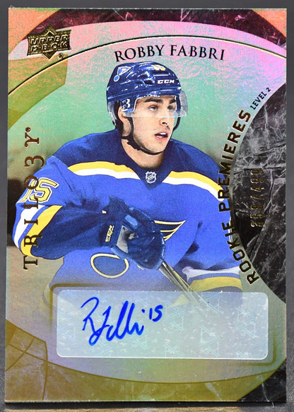 2015-16 UD Trilogy Rookie Premieres Robby Fabbri 138 RC Auto