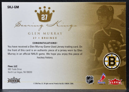 2006-07 Fleer Ultra Scoring Kings Jerseys Glen Murray SKJ-GM Bruins Jersey 9655