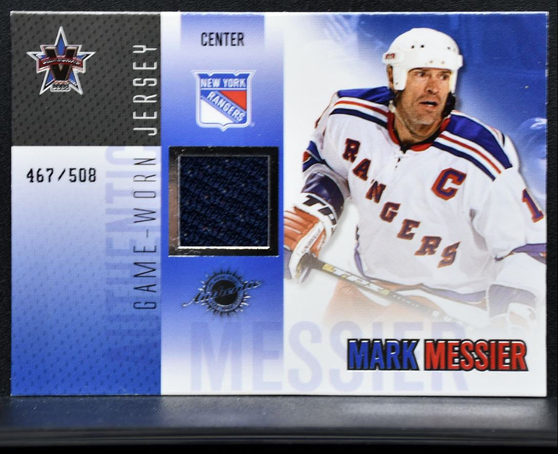 2002-03 Pacific Vanguard Jersey Mark Messier 30 Rangers /500 Jersey 6775