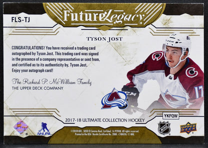 2017-18 UD Ultimate Collection Future Legacy Signatures Jost RC Auto 7622