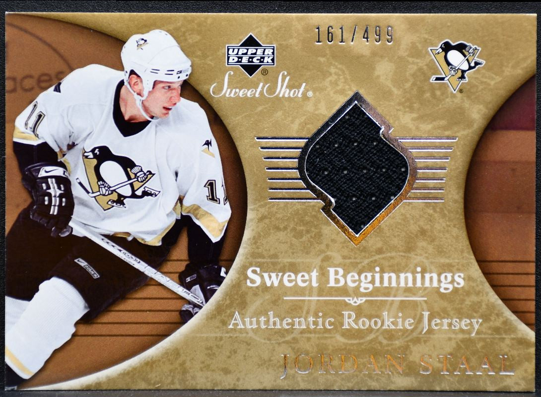 2006-07 UD Sweet Shot Beginnings Authentic Rookie Staal RC /499 Jersey 9553
