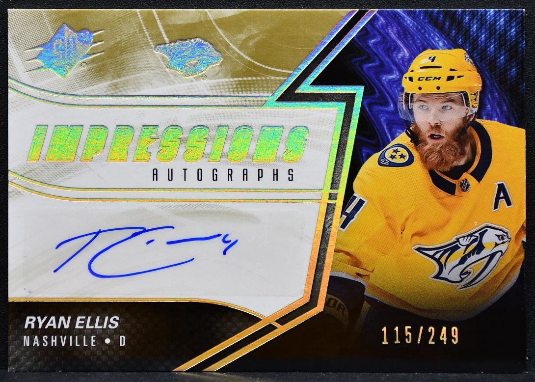2018-19 SPx Impressions Autographs Ryan Ellis IA-RE Predators Auto 115/249 2466