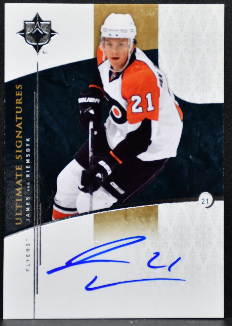 2009-10 UD Ultimate Collection Signatures James Van Riemsdyk Flyers Auto 3272