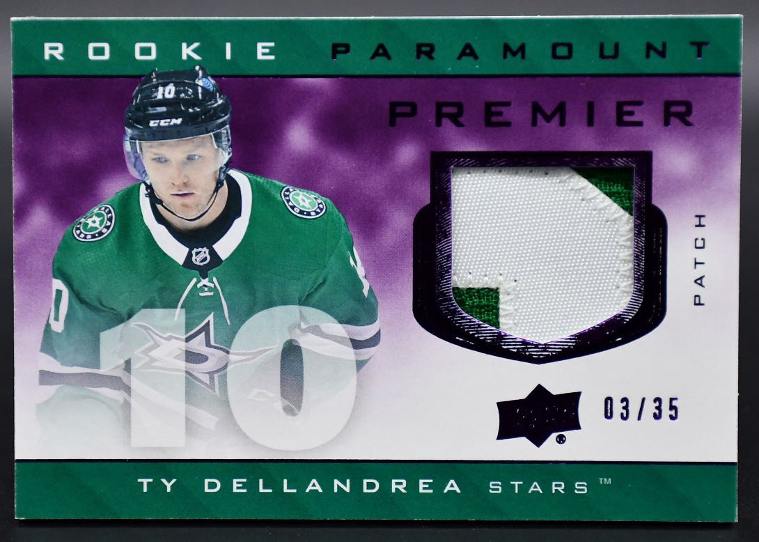 2020-21 UD Premier Ty Dellandrea P-TD Dallas Stars RC 03/35 Patch