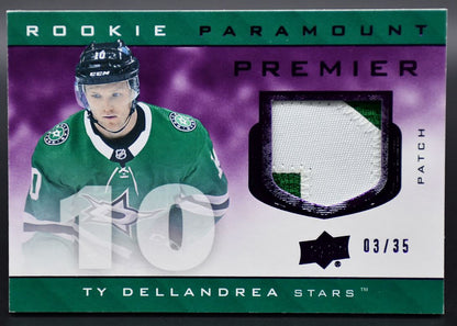 2020-21 UD Premier Ty Dellandrea P-TD Dallas Stars RC 03/35 Patch