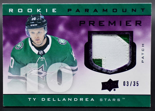 2020-21 UD Premier Ty Dellandrea P-TD Dallas Stars RC 03/35 Patch