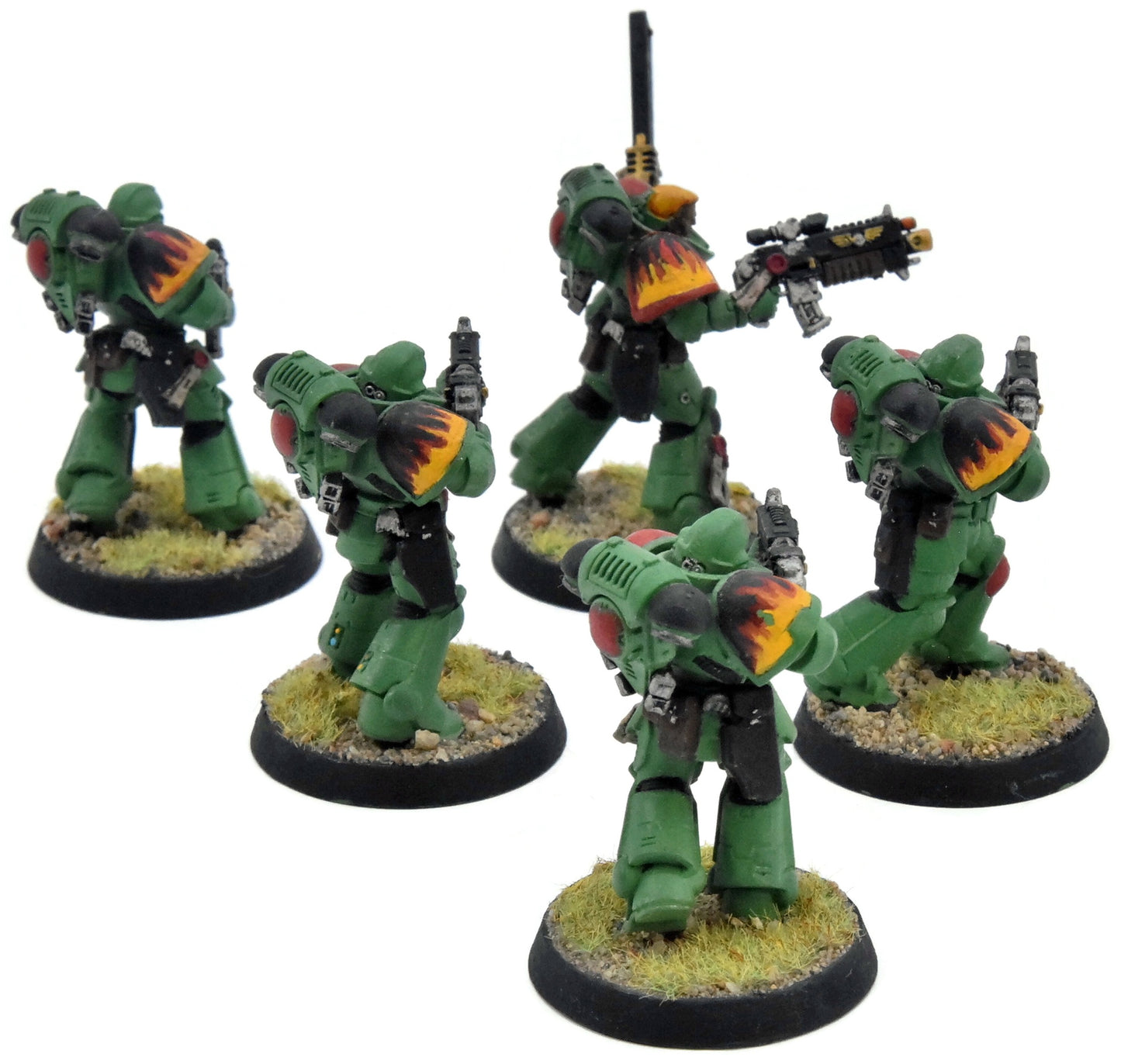 SPACE MARINES 5 Intercessors #1 WELL PAINTED Warhammer 40K