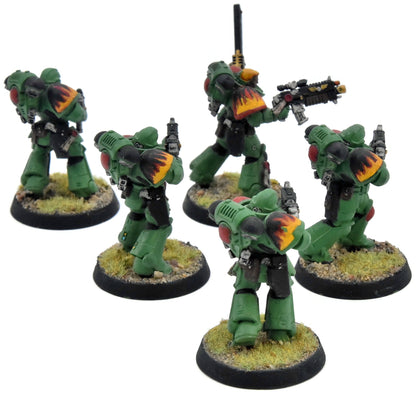 SPACE MARINES 5 Intercessors #1 WELL PAINTED Warhammer 40K