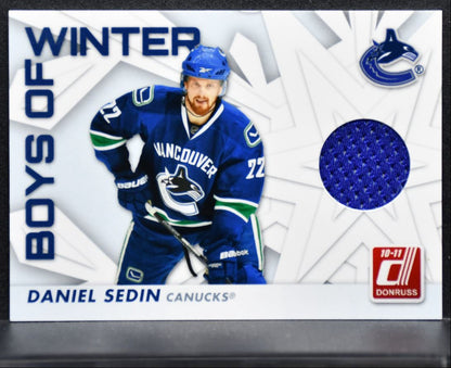 2010-11 Donruss Boys of Winter Daniel Sedin 30 Vancouver Canucks Jersey 1427