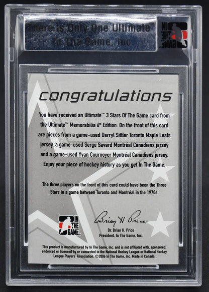 2005-06 ITG 6th 3 Stars of the Game Sittler Savard Cournoyer 07/25 Jersey