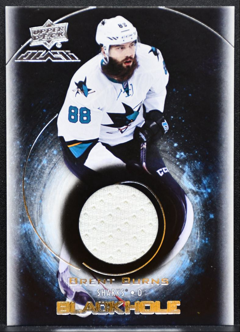 2016-17 Upper Deck Black Hole Relics Brent Burns San Jose Sharks Jersey 5951