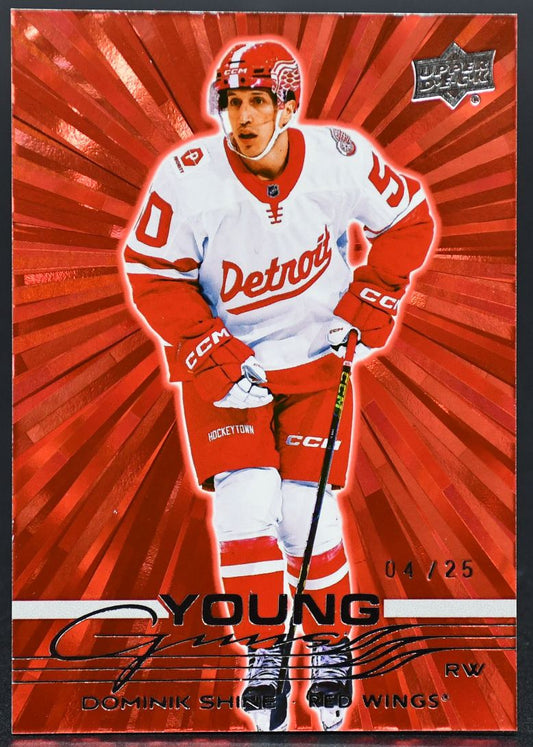 2025-26 UD Series 1 Young Guns Outburst Red Dominik Shine 234 RC 04 /25