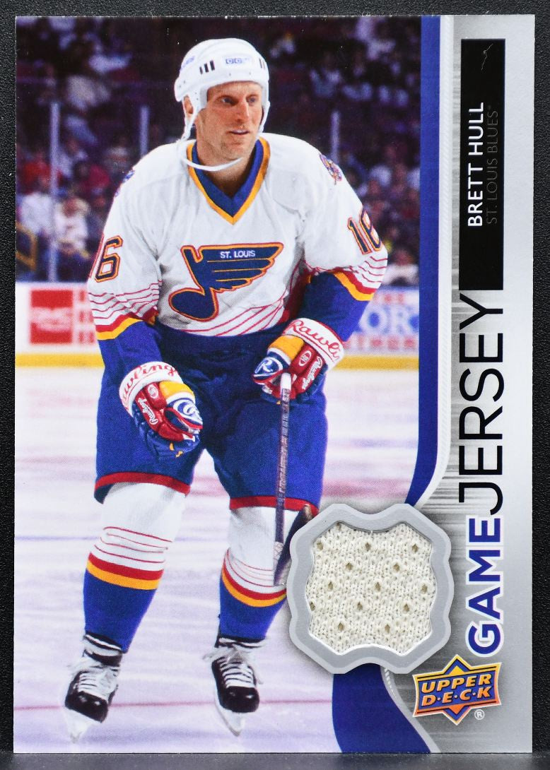 2014-15 Upper Deck Series 2 Game Jersey Brett Hull GJ-BH Blues Jersey 8450
