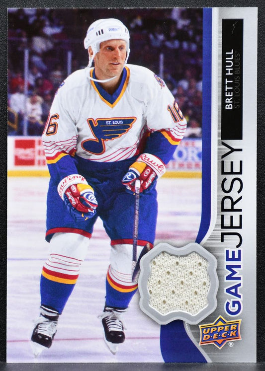 2014-15 Upper Deck Series 2 Game Jersey Brett Hull GJ-BH Blues Jersey 8450