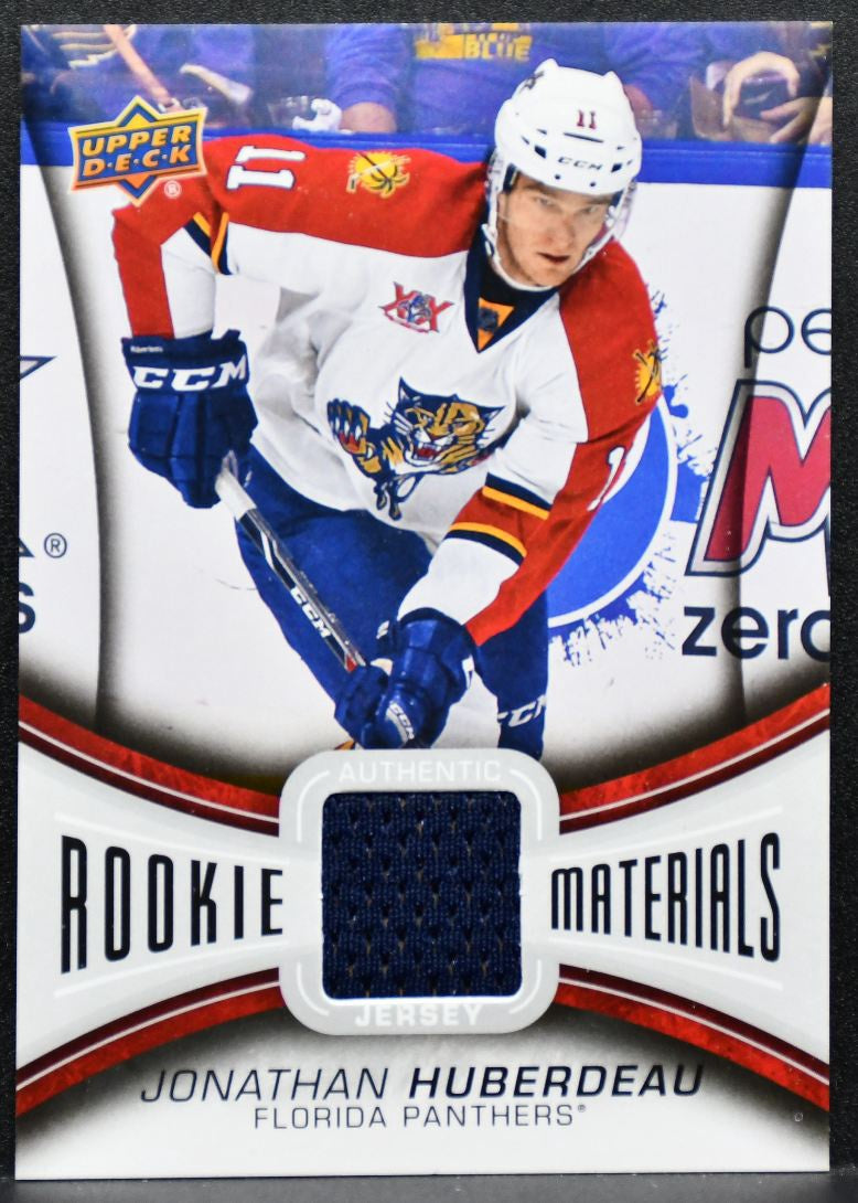 2013-14 UD Series 2 Rookie Materials Jonathan Huberdeau Panthers RC Jersey 7430