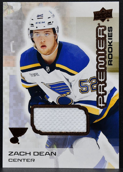 2024-25 UD Premier Rookies Bronze Jersey Zach Dean 127 St. Louis Blues RC Jersey 9492