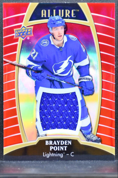 2019-20 Upper Deck Allure Red Rainbow Jersey Brayden Point Lightning Jersey 2479
