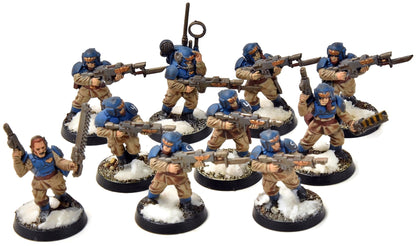 ASTRA MILITARUM 10 Cadian Shock Troops #1 Warhammer 40K WELL PAINTED