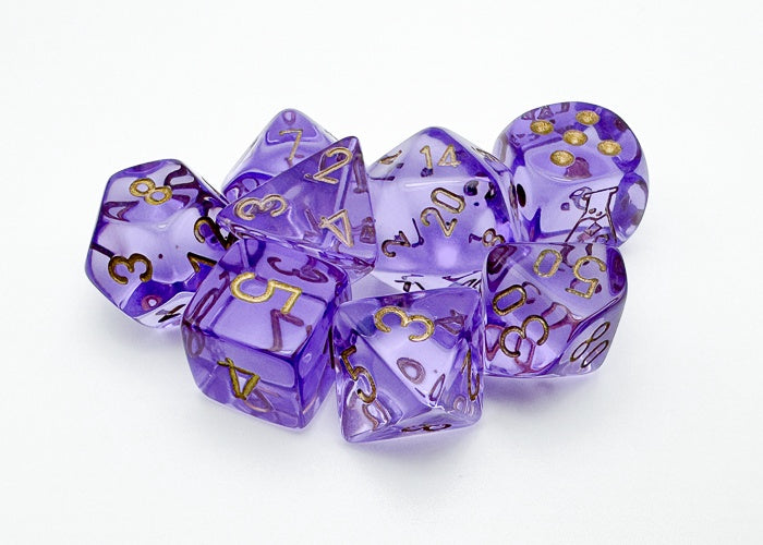 Translucent 7-die Set Lavender/gold