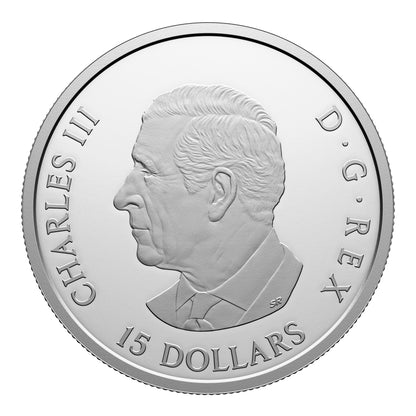 Grands Voiliers : Goélette à trois mâts – Pièce de 15 $ en argent fin (250549)