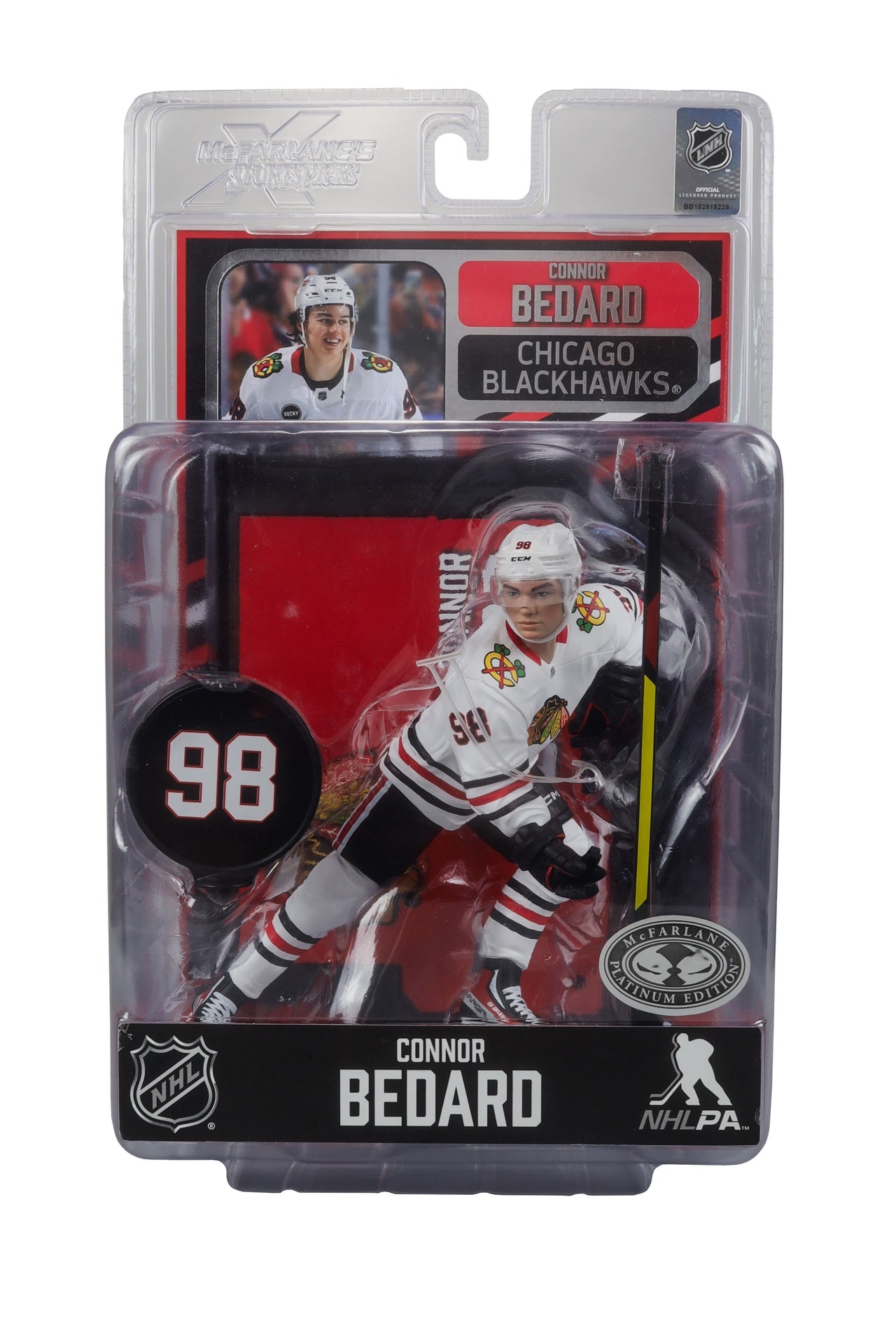 Mcfarlane Nhl Connor Bedard - Chicago Blackhawks (White or Red)