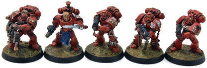BLOOD ANGELS 10 Tactical Space Marines #2 WELL PAINTED Warhammer 40K